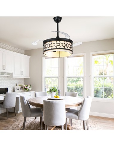 Oaks Aura 42" Black Ceiling Fan with...