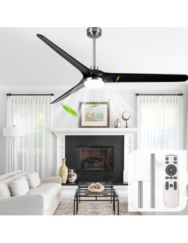 72" Solid Wood Ceiling Fan with...