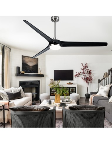 72" Solid Wood Ceiling Fan with...