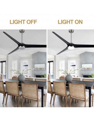 72" Solid Wood Ceiling Fan with...