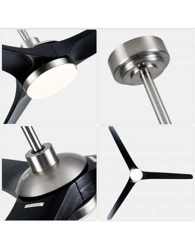 72" Solid Wood Ceiling Fan with...