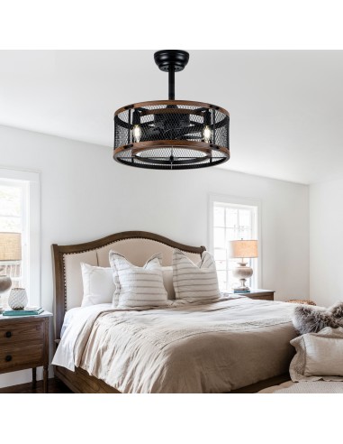 20" Industrial Matte Black Caged...