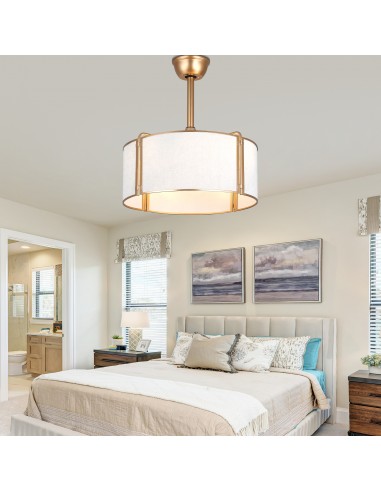 Oaks Aura 20” Fabric Drum Ceiling Fan...