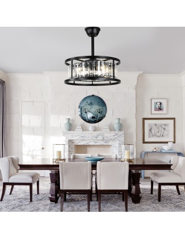 Oaks Aura 20" Matte Black Crystal...