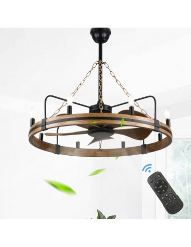 Oaks Aura 36" Wagon Wheel Ceiling Fan...
