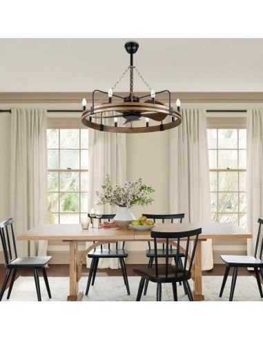 Oaks Aura 36" Wagon Wheel Ceiling Fan...