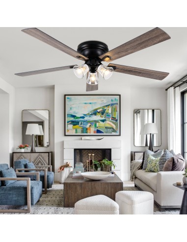 60" Vintage 5-Blade Flush Mount...