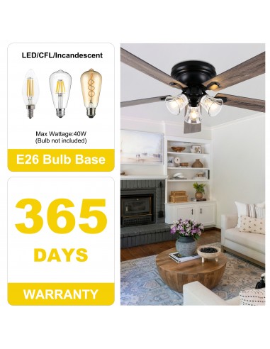 60" Vintage 5-Blade Flush Mount...