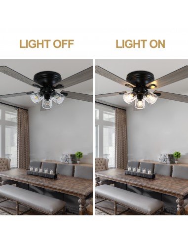 52" Vintage 5-Blade Flush Mount...