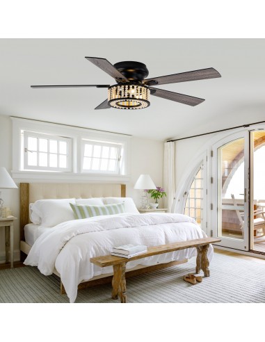 Oaks Aura 52" Wood Beaded Flush Mount...
