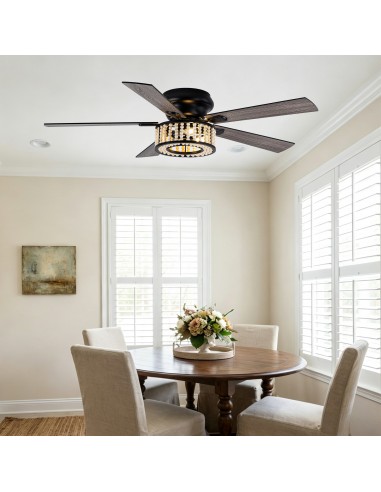 Oaks Aura 52" Wood Beaded Flush Mount...