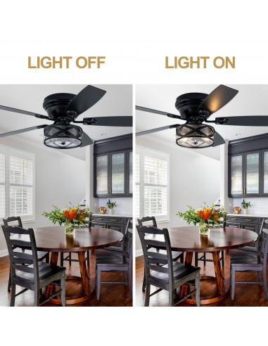 Oaks Aura 52" Black Farmhouse Flush...