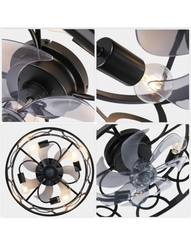 Oaks Aura 20" Caged Flush Mount...
