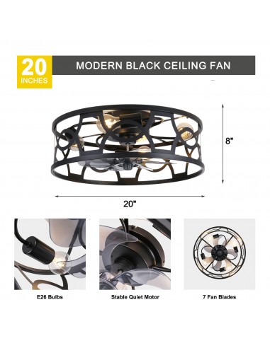Oaks Aura 20" Caged Flush Mount...
