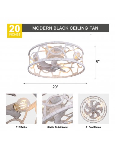 Oaks Aura 20" Caged Flush Mount...