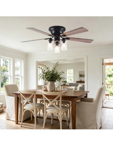 Oaks Aura 52" 5-Blade Farmhouse Flush...