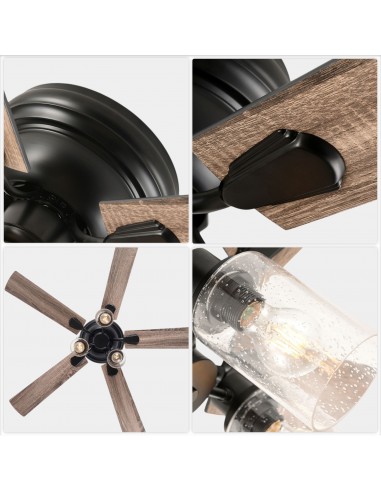 Oaks Aura 52" 5-Blade Farmhouse Flush...
