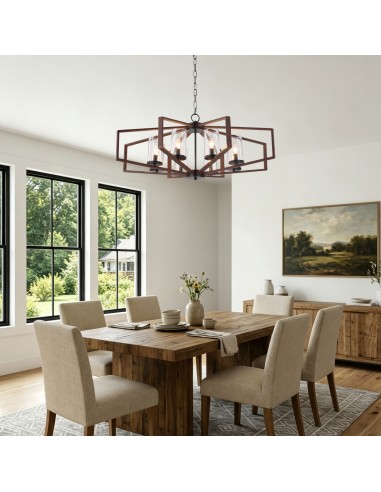 Oaks Aura 35" Farmhouse Geometric...