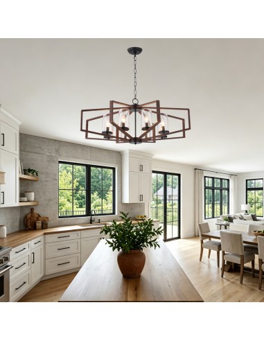 Oaks Aura 35" Farmhouse Geometric...