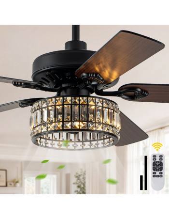 Oaks Aura 52" Black Crystal...