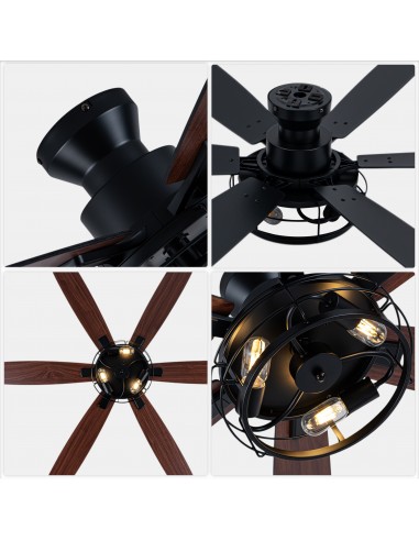 Oaks Aura 60” Black Industrial Flush...