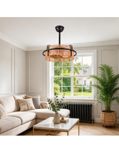 Oaks Aura 20" Boho Caged Ceiling Fan...
