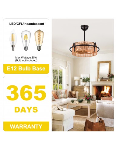 Oaks Aura 20" Boho Caged Ceiling Fan...