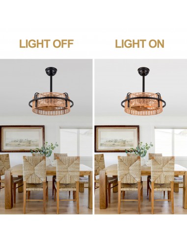 Oaks Aura 20" Boho Caged Ceiling Fan...