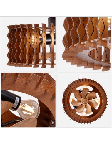 Oaks Aura 20" Wooden Caged Flush...