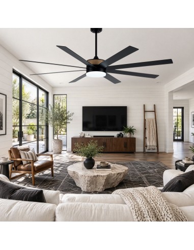 Oaks Aura 72" 8-Blade Large Modern...