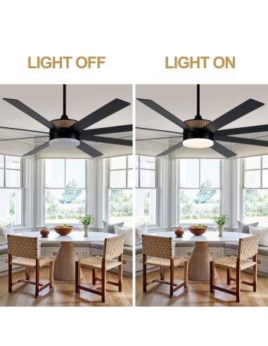 Oaks Aura 72" 8-Blade Large Modern...
