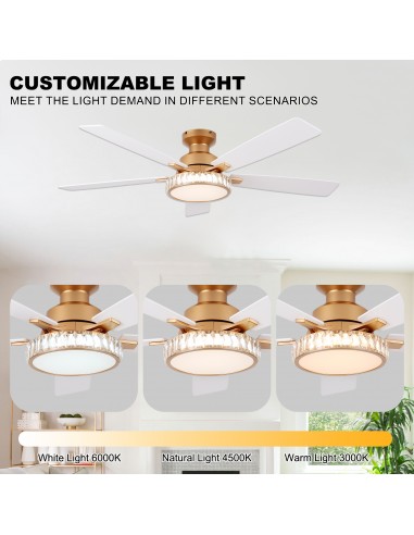 Oaks Aura 52" 5-Blade Crystal Flush...