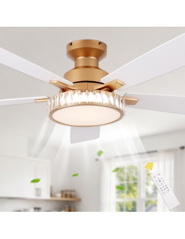 Oaks Aura 52" 5-Blade Crystal Flush...