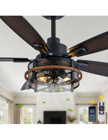 Oaks Aura 52" Farmhouse Caged Ceiling...