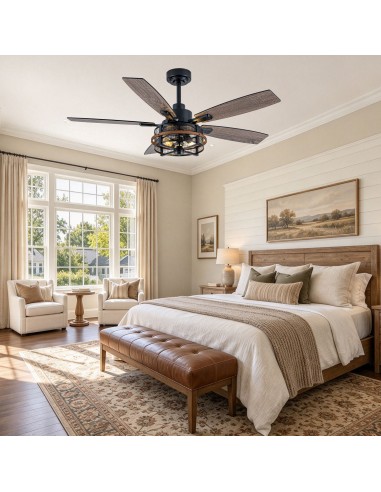 Oaks Aura 52" Farmhouse Caged Ceiling...