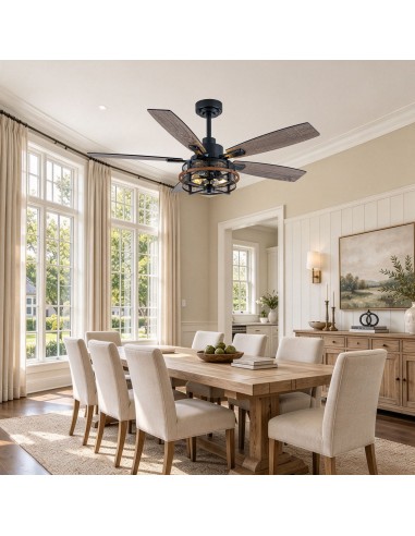 Oaks Aura 52" Farmhouse Caged Ceiling...