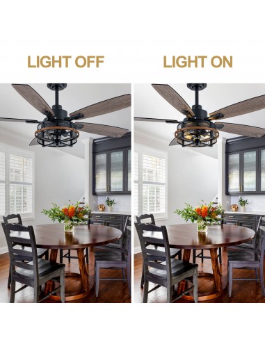 Oaks Aura 52" Farmhouse Caged Ceiling...