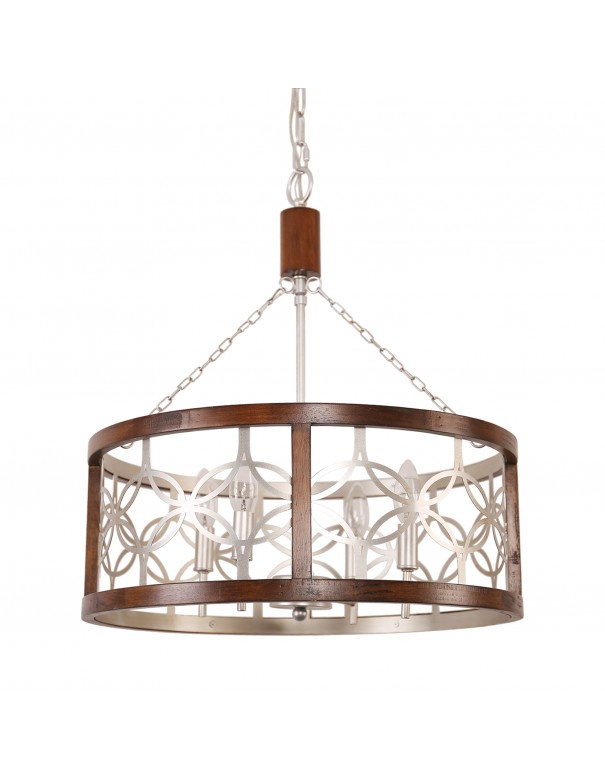 Oaks Aura 4-Light French Country Drum...