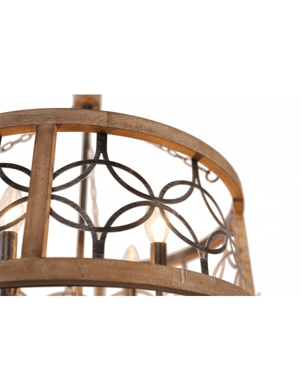 Oaks Aura 4-Light French Country Drum...